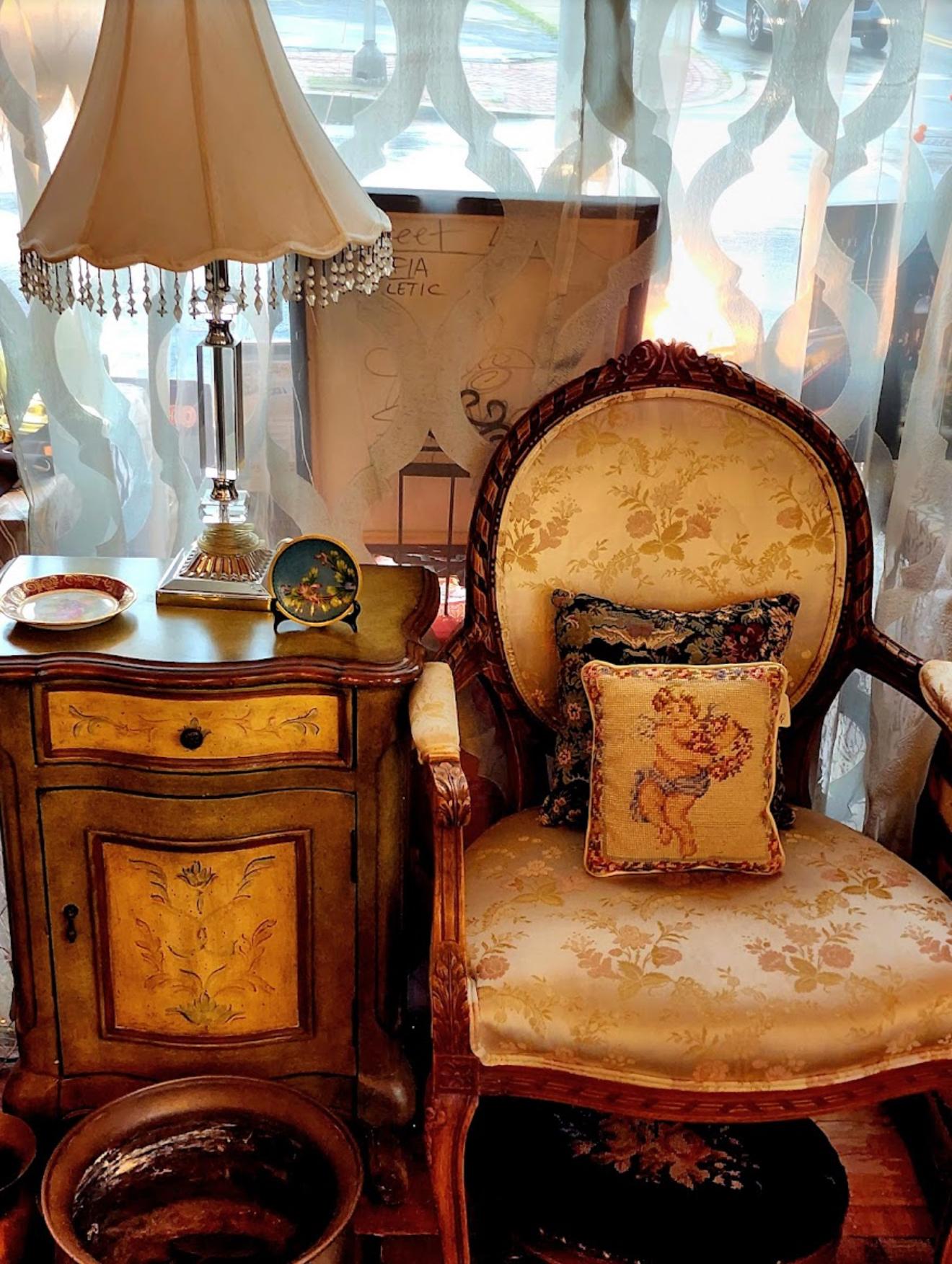 Curated vintage clothing display